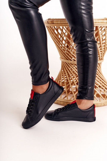 Sneaker aus Ermöglichtturleder mit Zierstreifen BIG STAR DD274687 schZuarze Farbe 2