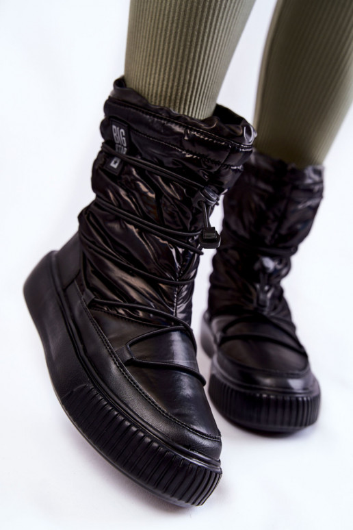 Feminin sich Zuarm laufen Schneestiefel Big Star KK274193 schZuarze Farbe