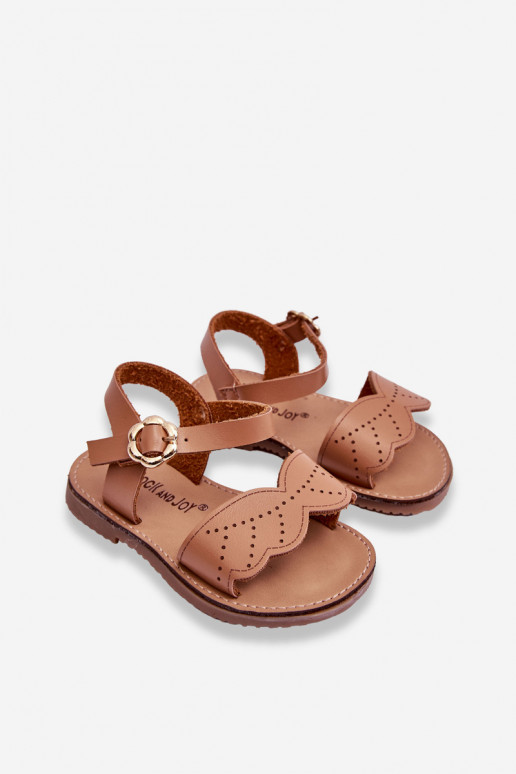 Klassische Kindersandalen braune Farbe Izzy