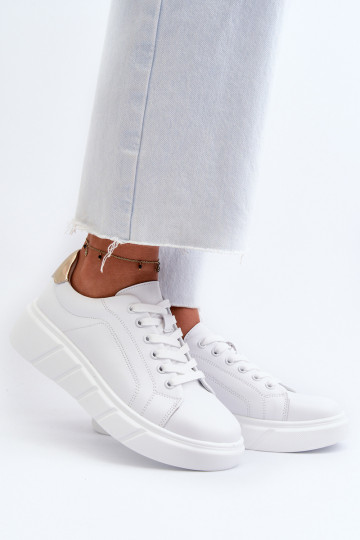 Haut Sneakers Stilvollllschuhe Feminin mit einer Plattform Zueiße Farbe Danida