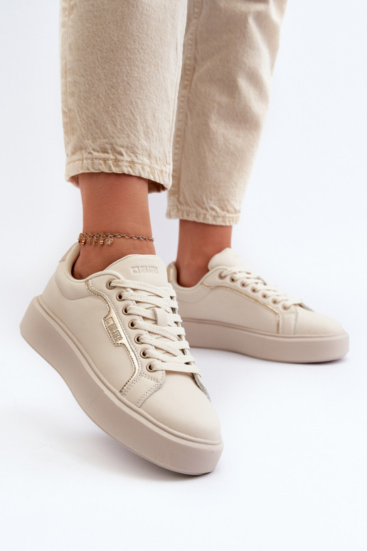 Sneakers Stilvollllschuhe Feminin Big Star NN274334 Memory Foam System Beige