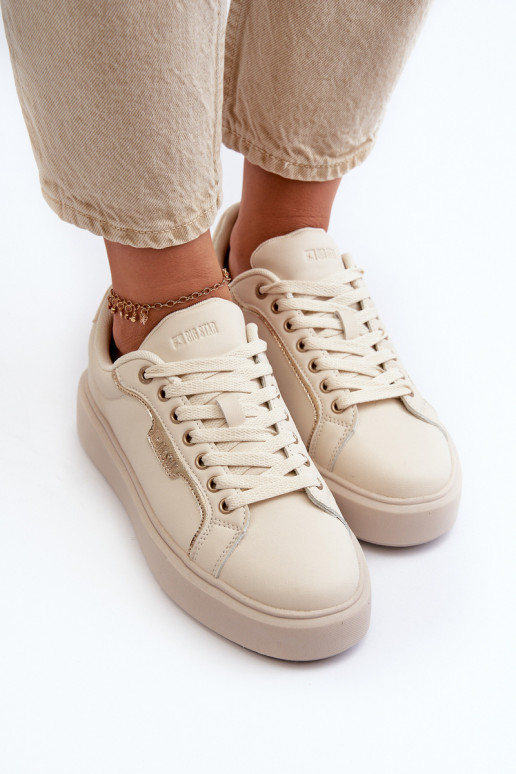 Sneakers Stilvollllschuhe Feminin Big Star NN274334 Memory Foam System Beige