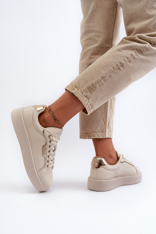 Sneakers Stilvollllschuhe Feminin Big Star NN274334 Memory Foam System Beige