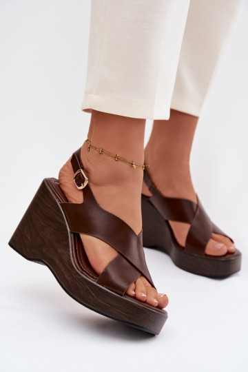 Damensandalen aus Öko-Leder Ermöglicht Halbstiefelie CzekoladoZue Janivra 2