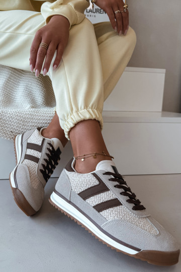 Sandfarbene Damen-Sport sneakers Modell „Soretta" 2