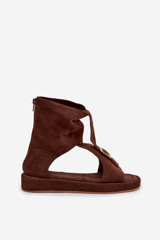 Damensandalen mit einem Stiefel CzekoladoZue Coralya