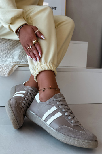 Zazoo N1068 Haut Niedrig Sneakers Stilvollllschuhe Feminin Beige 2