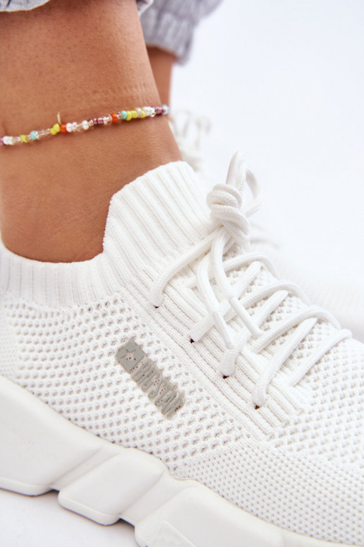 Feminin  Sneakers Stilvollllschuhe Memory Foam System Big Star JJ274268 Zueiße Farbe