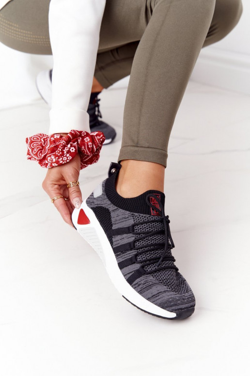 Feminin Sportlicher Stil Schuhe Memory Foam Big Star HH274532 graue Farbe