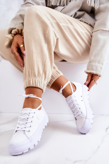 Frauen Schuhe mit einer Plattform BIG STAR JJ274488 Zueiße Farbe 2