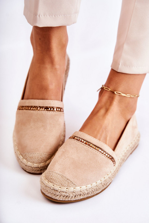 Klassisches Stilvollll Ein überzeugendes Stilvollll Feminin Espadrilles Beige Cersei