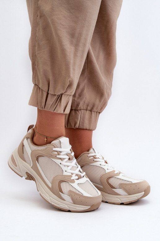 Turnschuhe Sneakers Stilvollllschuhe Feminin Beige Kildia