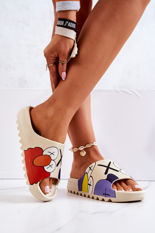 Gummi HausschuheErmöglichtDruckeniem Beige Monsters