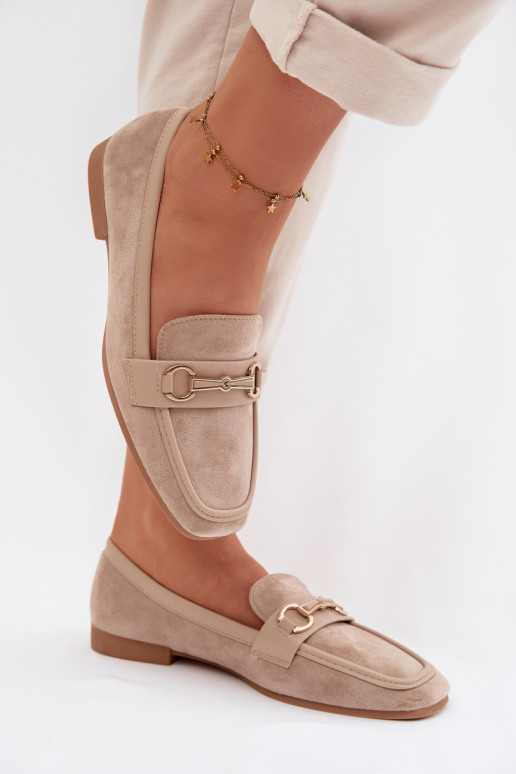 Mokassins Mokassins für Damen mit Ornamenten Beige Palerina