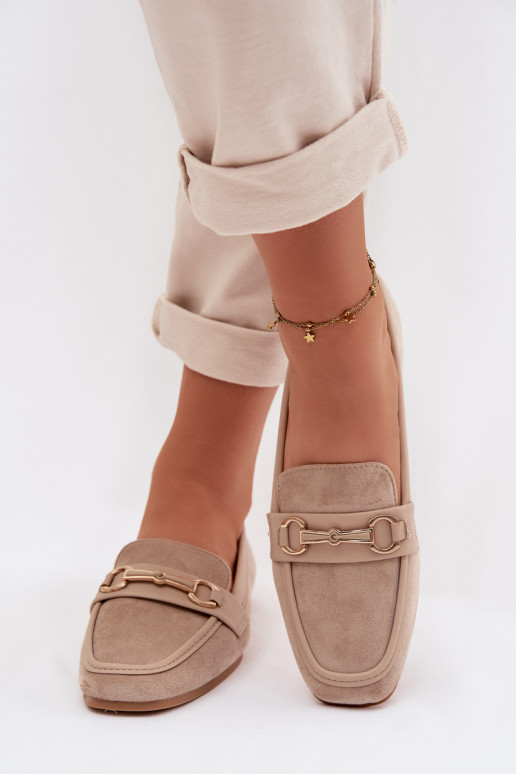 Mokassins Mokassins für Damen mit Ornamenten Beige Palerina