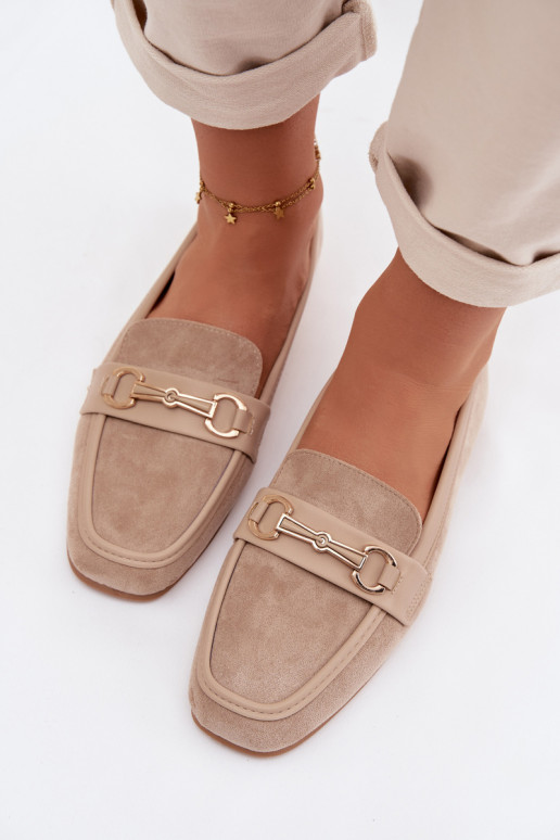 Mokassins Mokassins für Damen mit Ornamenten Beige Palerina