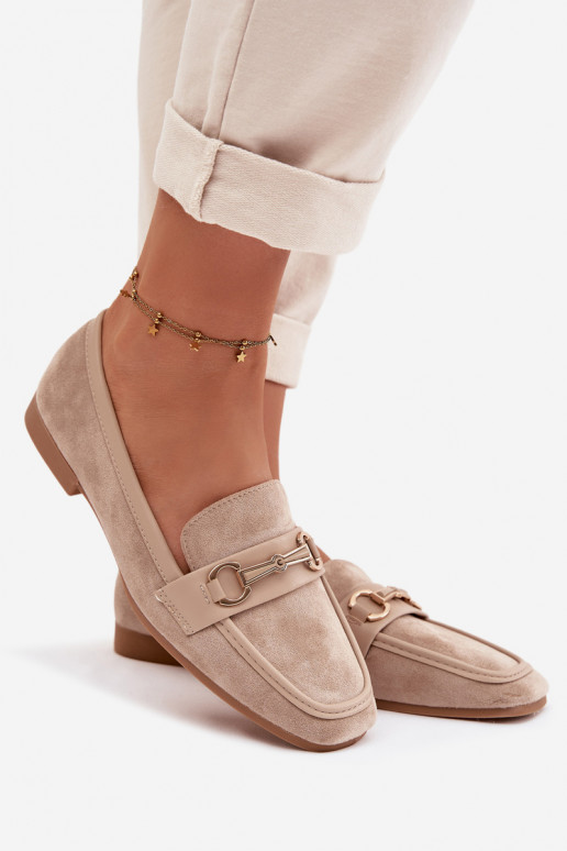 Mokassins Mokassins für Damen mit Ornamenten Beige Palerina