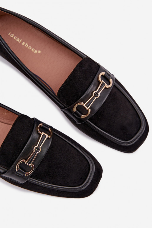 Mokassins Mokassins für Damen mit Ornamenten schZuarze Farbe Palerina