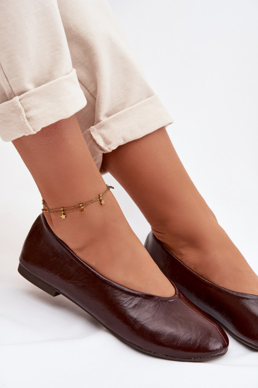 Lackierte Ballerinas aus Öko-Leder CzekoladoZue Selanora