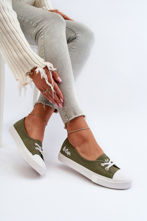 Turnschuhe Freizeitschuhe Lee Cooper LCIN-24-31-2729 grüne Farbe