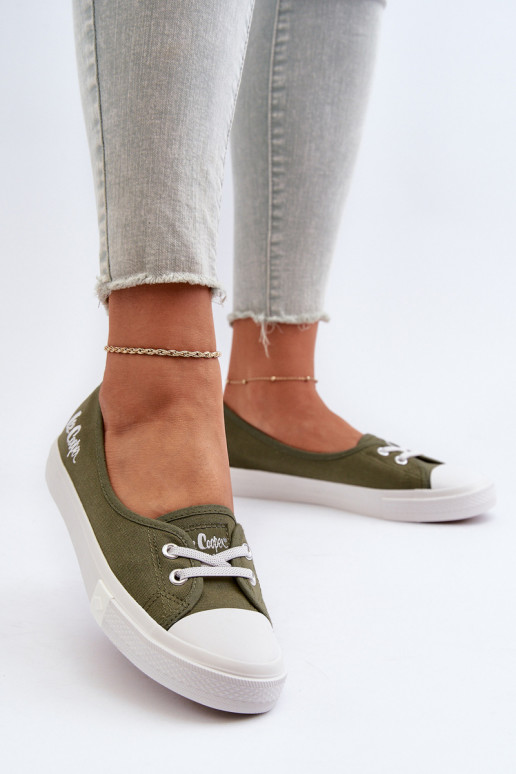 Turnschuhe Freizeitschuhe Lee Cooper LCIN-24-31-2729 grüne Farbe