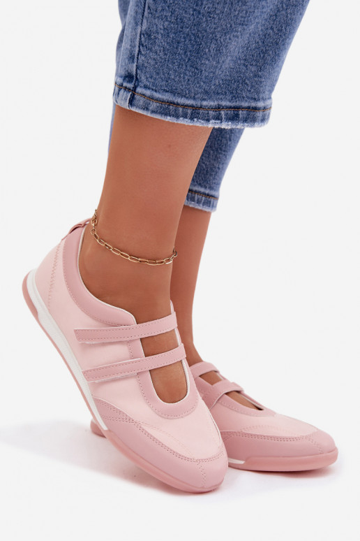 Sportlicher Stil Ballerinas Feminin mit Streifen pinke Farbe Farvessa