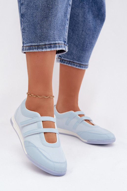 Sportlicher Stil Ballerinas Feminin mit Streifen blaue Farbe Farvessa