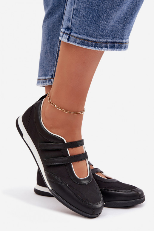 Sportlicher Stil Ballerinas Feminin mit Streifen schZuarze Farbe Farvessa