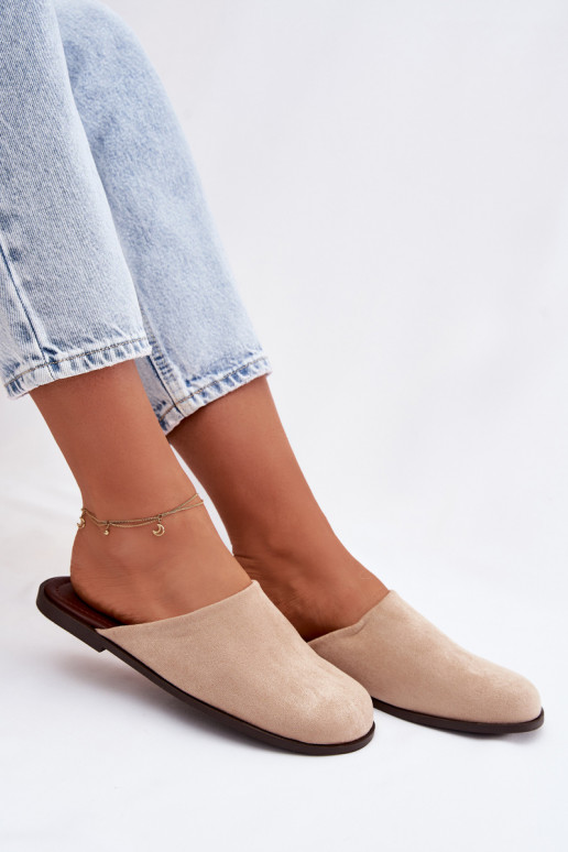 Hausschuhe FrauenZuohnungaus Öko-INildlederu Beige Veronelle