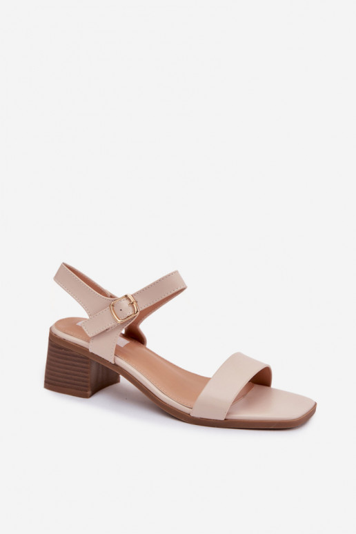 Damensandalen Eko Haut Klocke Beige Sabela