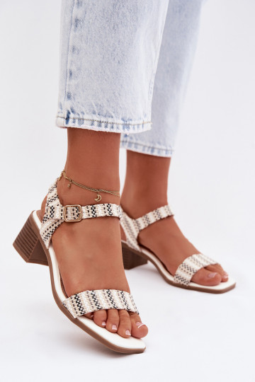 Damen-Sandalen mit Plattform in Weiß Sabela 2
