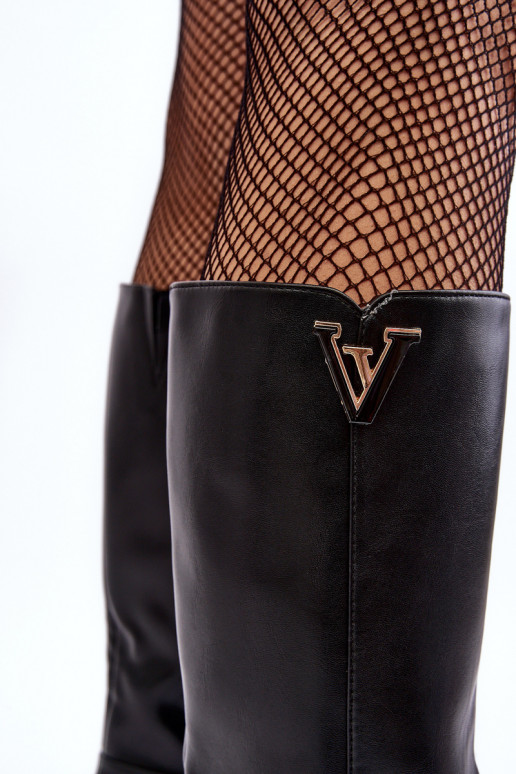 Feminin Stiefel Gegen die Straße mit Absätzen schZuarze Farbe Ceesina