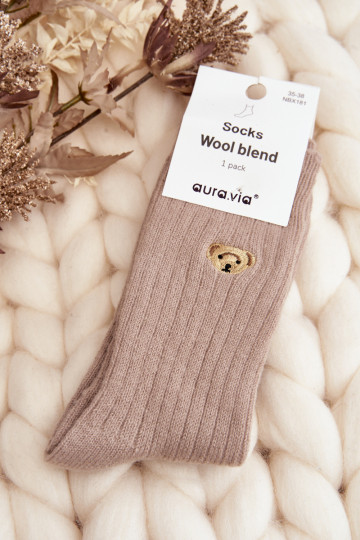 Feminin Dick Skarpety Mit Bär Beige