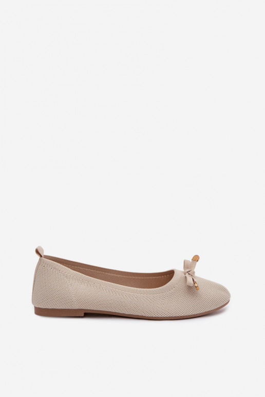 Ballerinas mit Bändern Beige Amelivra