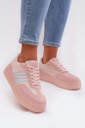Sneakers Stilvollllschuhe Feminin mit einer Plattform pinke Farbe Galleria 2