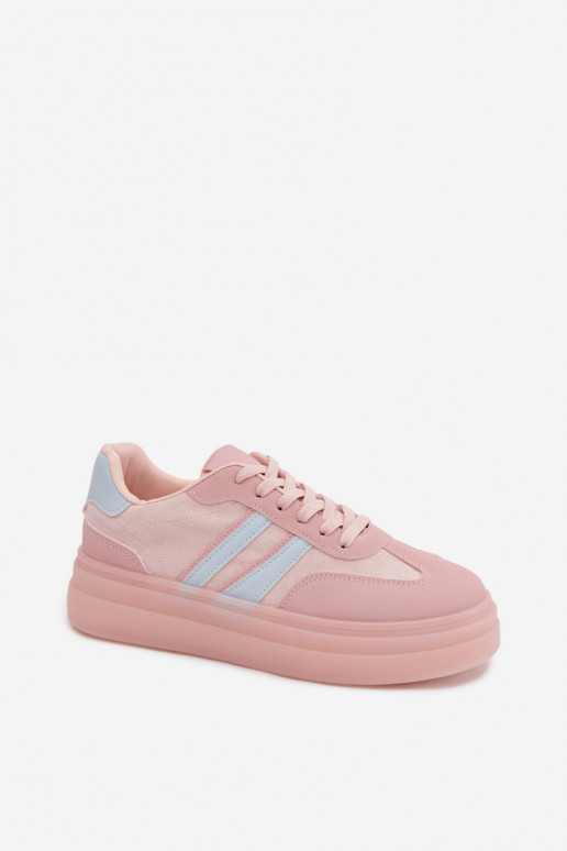 Sneakers Stilvollllschuhe Feminin mit einer Plattform pinke Farbe Galleria