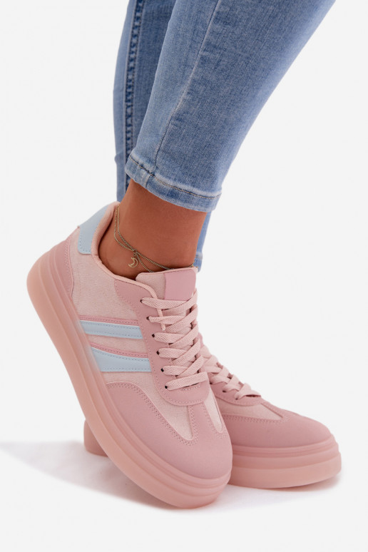 Sneakers Stilvollllschuhe Feminin mit einer Plattform pinke Farbe Galleria