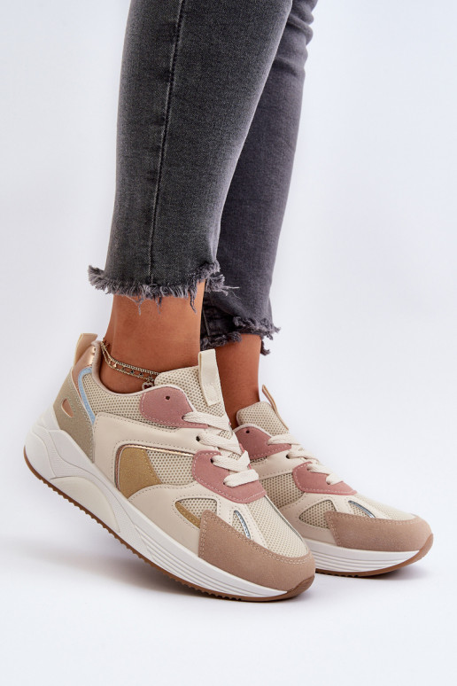 Sneakers Stilvollllschuhe Feminin mit einer Plattform Verschiedene Farben Lenivia