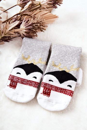 INeihnachten Socken Pinguinek graue Farbe 2