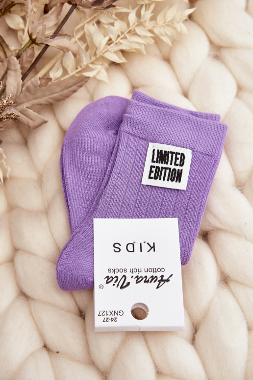 Kindisch Glatt SockenErmöglichtszyZuką Violette Farbe