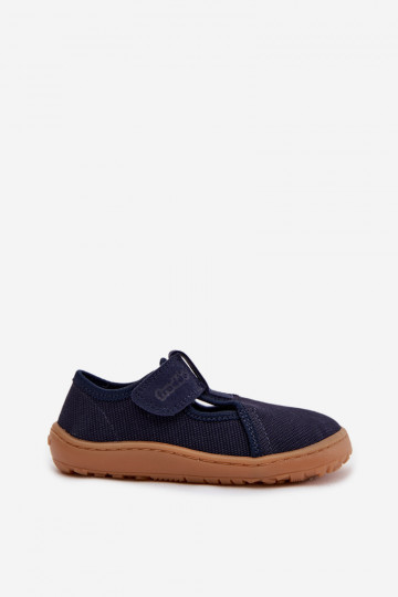 Kinder-Barefoot-Slipper mit Klettverschluss Froddo Canvas G1700439 in Dunkelblau 2