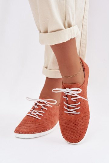 Schuhe FemininErmöglichtturalnego aus INildlederu S.Barski LR61-7080 orange Farbe 2