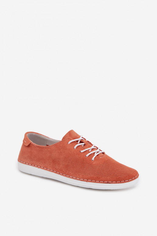 Schuhe FemininErmöglichtturalnego aus INildlederu S.Barski LR61-7080 orange Farbe