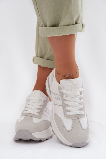 Sportliche Schuhe für Frauen Big Star TT274879 HI-POLY SYSTEM in Weiß-Grau 2