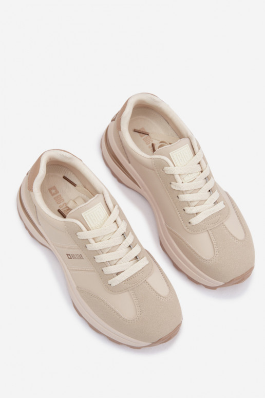 Sneakers Stilvollllschuhe Turnschuhe Feminin Big Star TT274876 HI-POLY SYSTEM Beige