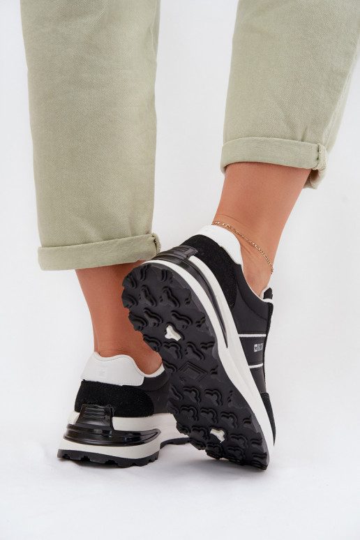 Sneakers Stilvollllschuhe Turnschuhe Feminin Big Star TT274877 HI-POLY SYSTEM schZuarze Farbe