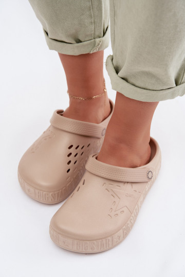 Hausschuhe Verstopfungen Feminin Leichte Hausschuhe Big Star TT274A083 Beige