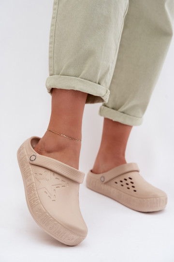 Hausschuhe Verstopfungen Feminin Leichte Hausschuhe Big Star TT274A083 Beige 2