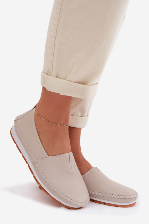 Haut Schuhe Feminin S.Barski LR61-7051 Beige