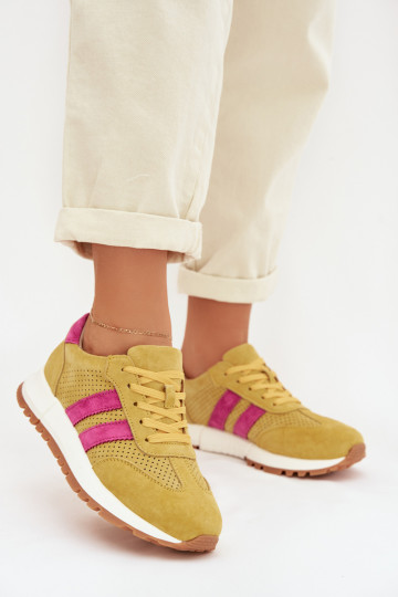 Sneakers Stilvollllschuhe FemininErmöglichtturalnego aus INildlederu gelbe Farbe Es mussrceline 2